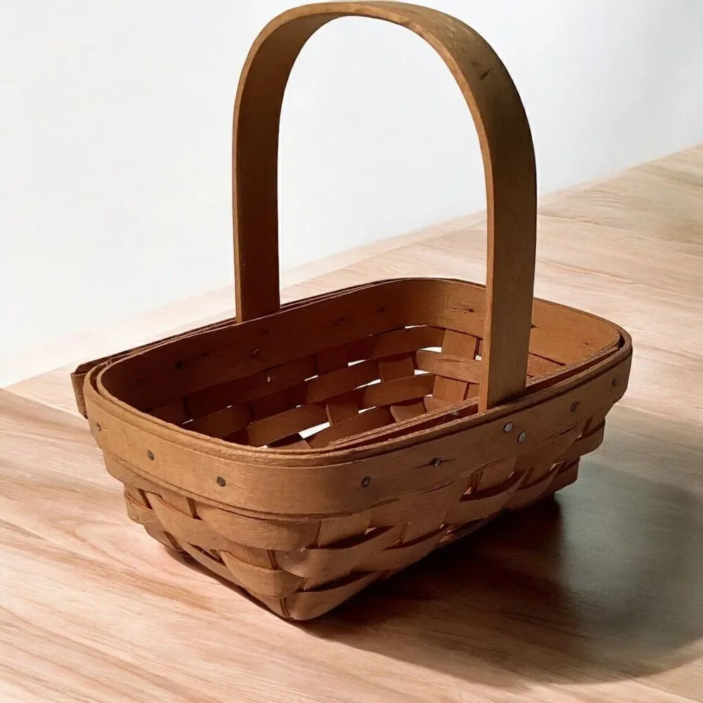 1996 Longaberger Small Handwoven Basket American Cancer Society